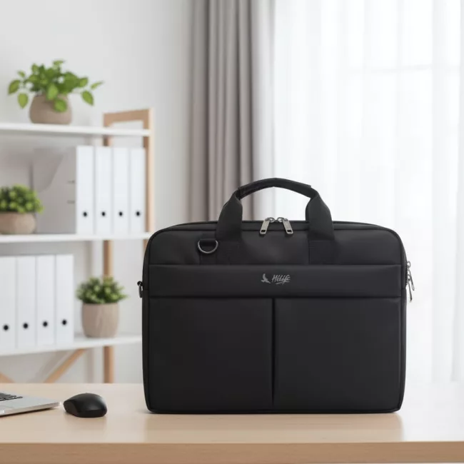 HiLife Nylon Laptop Portfolio Bag - Black