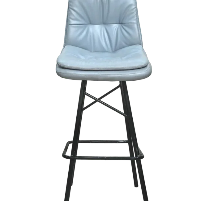 OffheMan DOUBLE PRIMIUM Low Back Bar Stool -  White