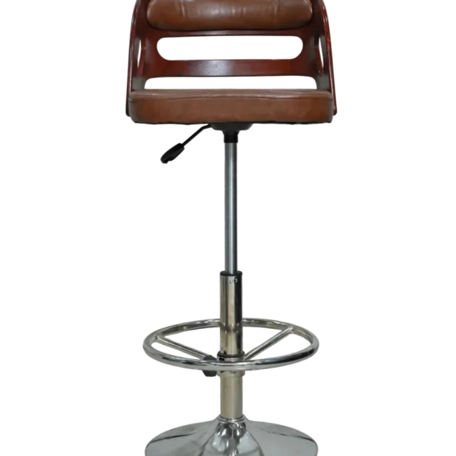 OffheMan SALAR BAR STOOL Low Back Bar Stool -  Brown