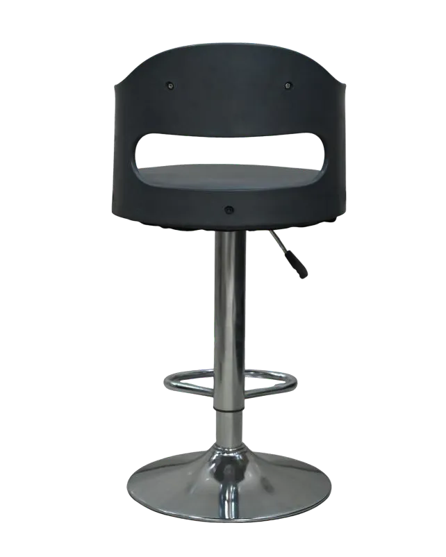 OffheMan ALFA BAR STOOL Low Back Bar Stool -  Black