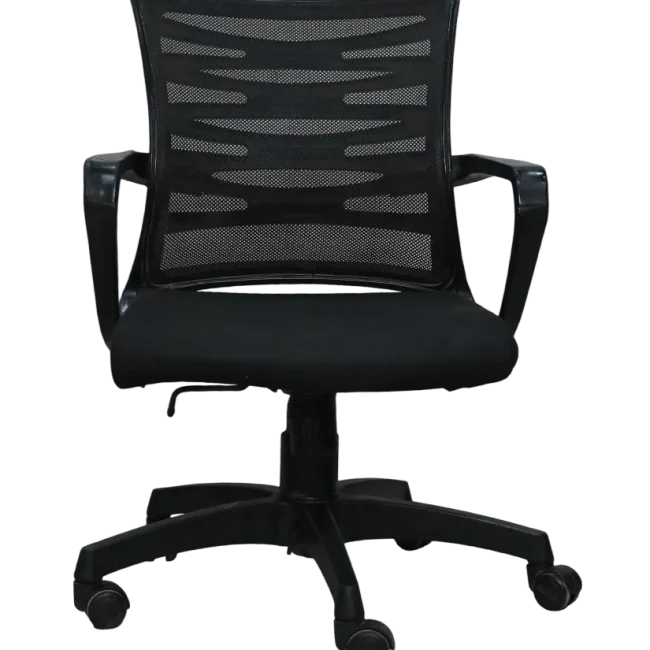 OffheMan ZIG ZAG Mid Back Ergonomic Office Chair -  Black