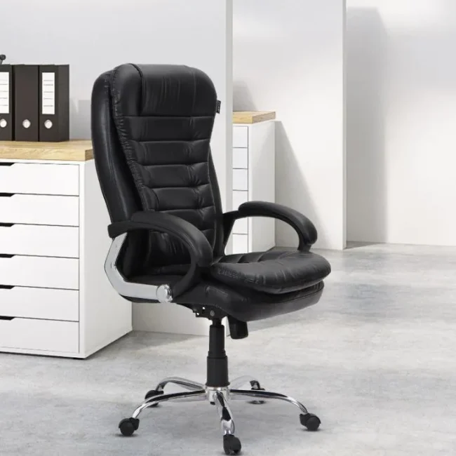 OffheMan TYCOON High Back Boss Chair -  Black
