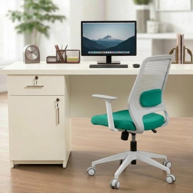 OffheMan Educator Performance Setup - RESPECT | Professional Teaching Desk & Chair with Lighting | Teachers & Online Tutors